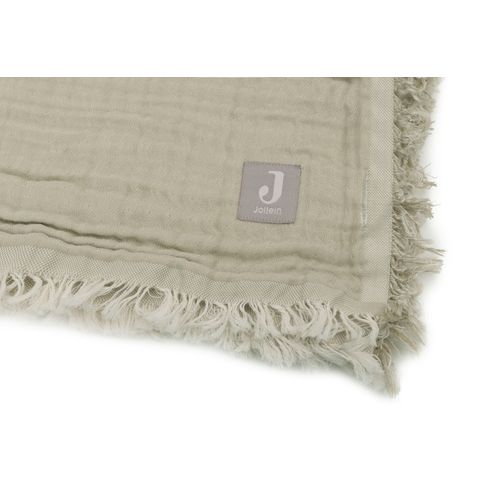 Jollein dekica prekrivač Muslin 120x120 cm - Frige Olive Green/Ivory slika 5