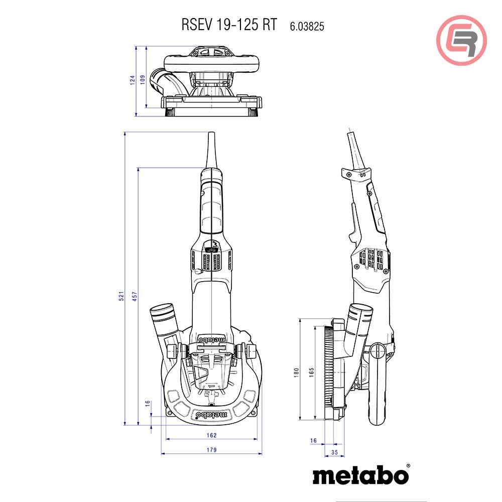 Metabo Brusilica Za Beton RSEV 19-125 RT Renovation 125 mm / 1.900 W - 603825700 slika 4