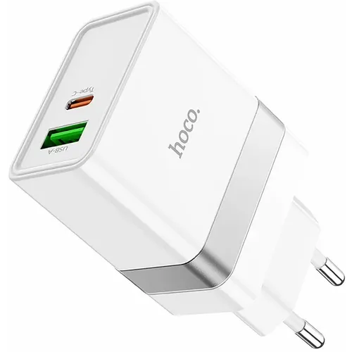 HOCO zidni punjač Type C + USB QC3.0 Power Delivery 30W Starter N21 bijeli slika 4
