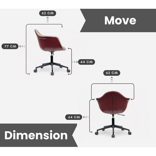 Move - Scarlet Red Scarlet Red
Cream Office Chair slika 7