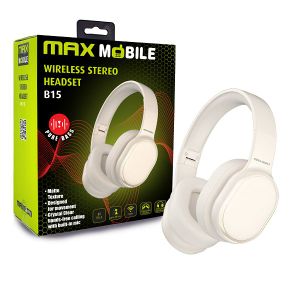 MAXMOBILE SLUŠALICE BLUETOOTH B15 HEADSET stereo Beige