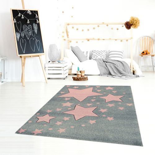  Dječji tepih STARLINE - sivi/rozi - 120*170 cm slika 4