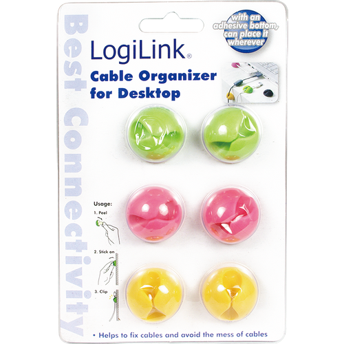 LogiLink držači za organizovanje kablova 6 kom. fancy slika 3