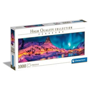 Clementoni CL39747 Puzzle Panorama šarena noć iznad Lofotskih otoka, 1000kom