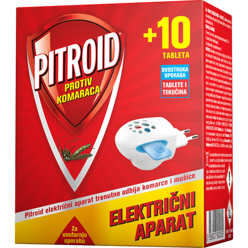 Pitroid električni aparat protiv komaraca + 10 tableta slika 1