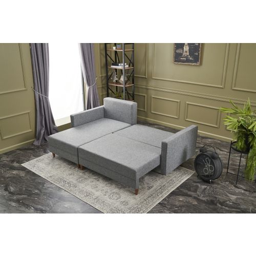 Aydam Left - Grey Grey Corner Sofa-Bed slika 4