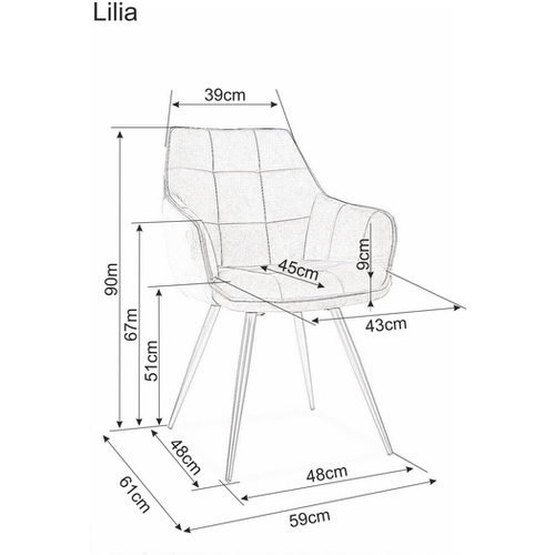 Stolica Lilia BARŠ.-crna  slika 2