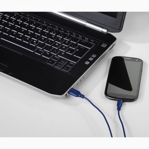 Hama USB-C kabl, fleksibilan,bakar,pozlata, 0.75m plavi slika 3