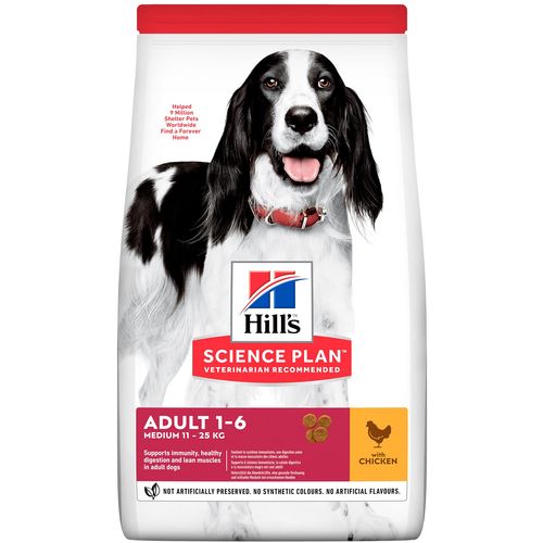 Hill's SCIENCE PLAN ADULT Medium Hrana za Pse s Piletinom, 14 kg slika 1