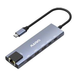 MAIWO USB 3.1 Tup-C 6 u 1 adapter USB3.0+HDMI+USB C PD+USB C DATA+RJ45, KH06RH