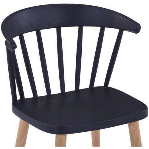 Blagovaonske stolice 4 kom crne plastične slika 27