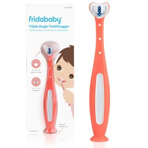 Frida Baby Dječija četkica za zube sa trostrukim uglom Toothhugger, Pink