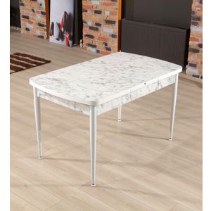 Produživi Sto za Jelo Trend Carrara Bijeli/Sivi