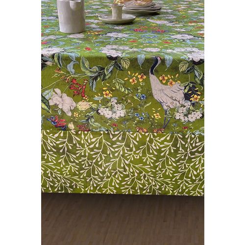 Green Flower 160 x 260 Green Tablecloth slika 5