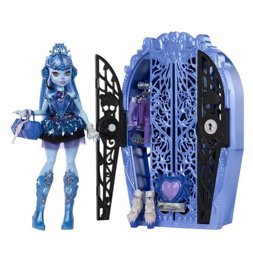 Monster High Skulltime Secrets Abbey Bominable doll + cupboard slika 3