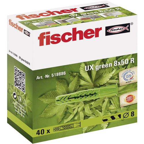 Fischer UX GREEN 8 x 50 R univerzalna tipla 50 mm 8 mm 518886 40 St. slika 1