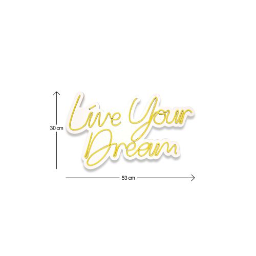 Wallity Ukrasna plastična LED rasvjeta, Live Your Dream - Yellow slika 5