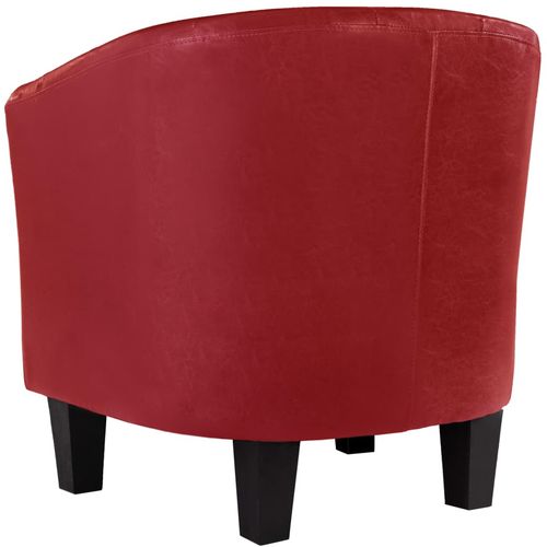 Fotelja od umjetne kože crvena slika 12
