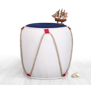 Fora v3 - Blue, White Blue
White Pouffe