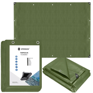 Cerada 5 x 8 m tamnozelena srebrna