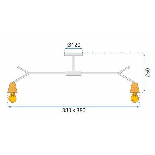 TOOLIGHT Skandinavska metalna stropna svjetiljka APP694-5C slika 12