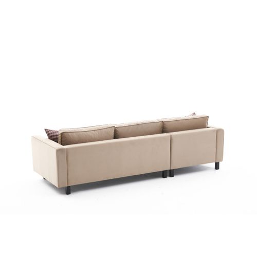 Atelier Del Sofa Kutna garnitura, Krem, Kale Velvet Left - Cream slika 8