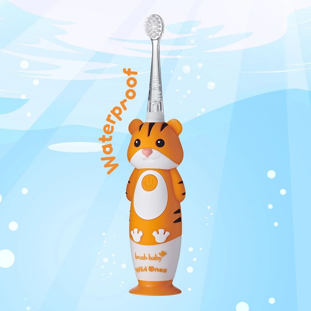Brush-Baby Dječija punjiva električna četkica WildOnes - Tigar slika 6