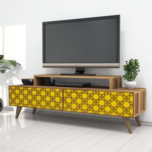 Woody Fashion Stalak za televizor, City - Walnut, Yellow