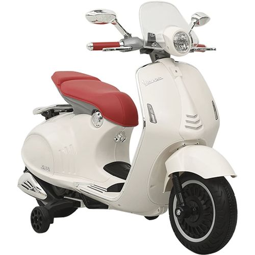 Električni motocikl igračka Vespa GTS300 bijeli slika 11