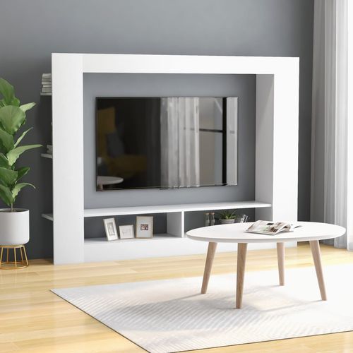 TV ormarić bijeli 152 x 22 x 113 cm od konstruiranog drva slika 25