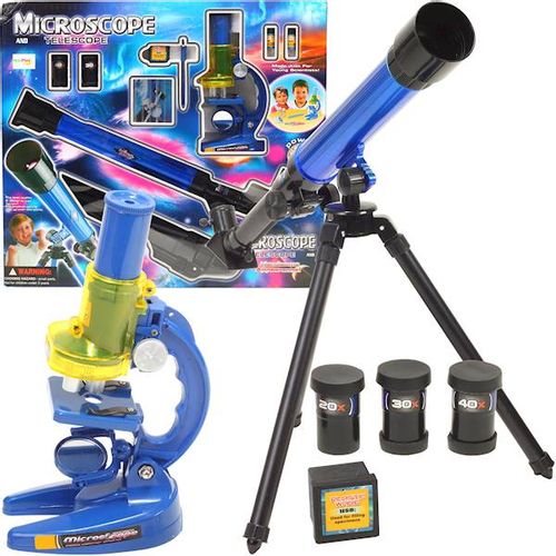 Set mikroskop i teleskop plavi slika 1