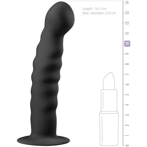 Silikonski Dildo - Crni slika 3