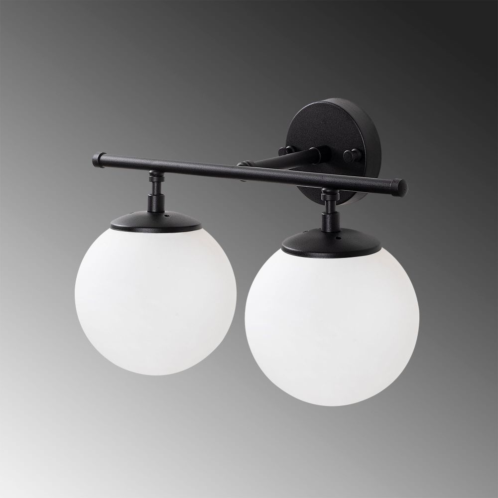 Zidna Lampa Roe - 10745, boje: Crna, Krem slika 4