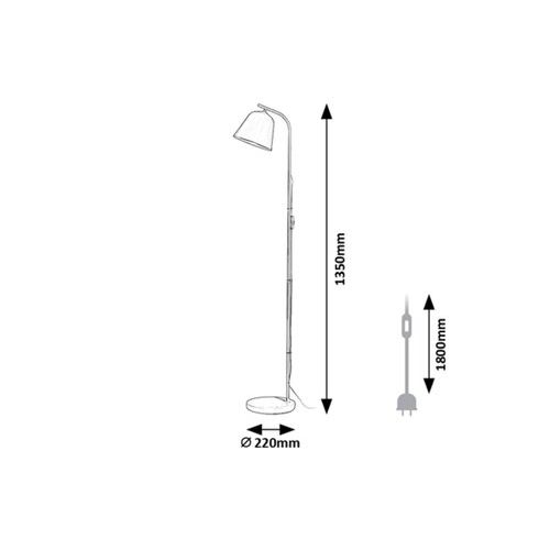 Rabalux Maliapodna lampa siva  3096 slika 2