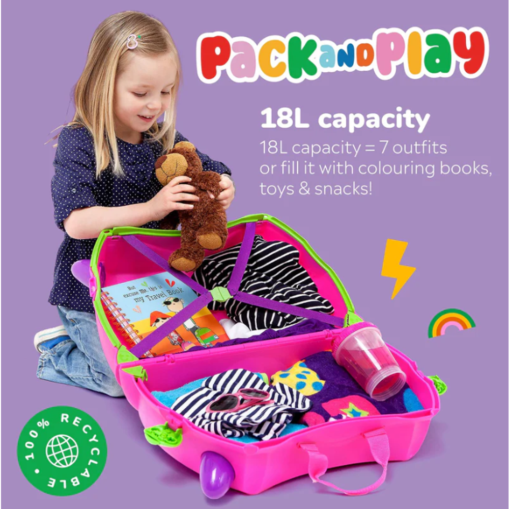 Trunki Dječiji kofer Trixie 3u1, Pink slika 5