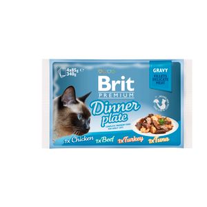 Brit P Cat Delicate Fileti u sosu Dinner Plate 340 g (4x85g)