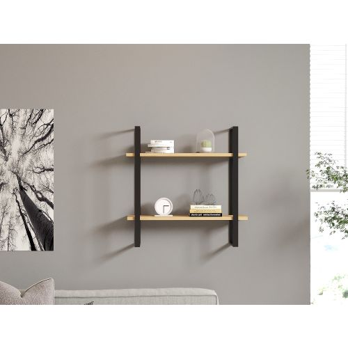 Buba - Sapphire Oak, Black Sapphire OakBlack Wall Shelf slika 2