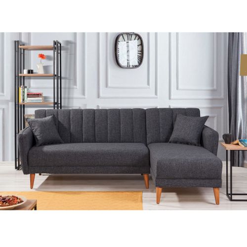 Aqua Coner Right - Tamnosiva kutna sofa na razvlačenje slika 2