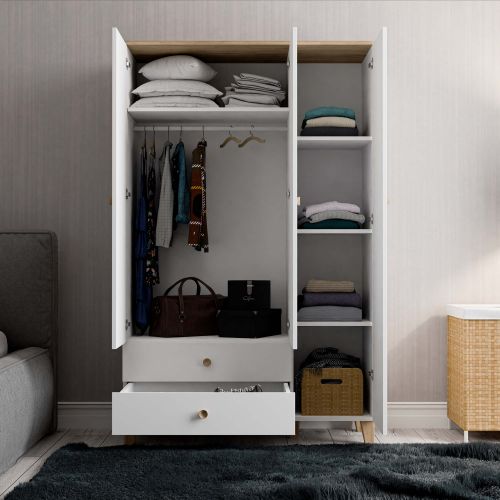 Vento 3530 Oak
White Wardrobe slika 4