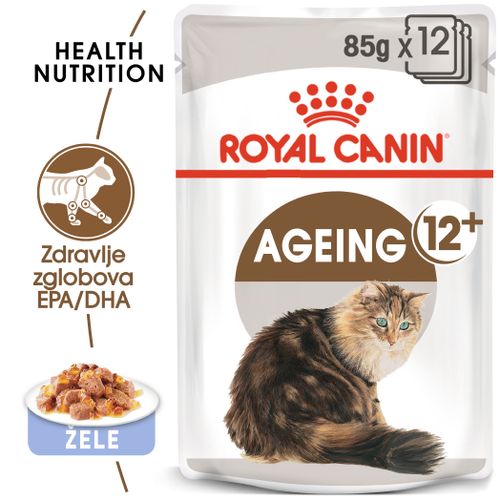 ROYAL CANIN FHN Ageing 12+ Jelly, potpuna hrana u vrećici za  odrasle mačke starije od 12 godina, komadići u želeu, 12x85 g slika 5