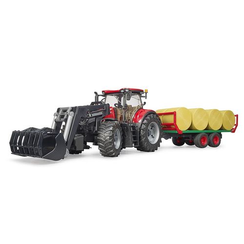 Bruder Traktor Case IH Optum 300CVX + Prikolica Sa Balama slika 1