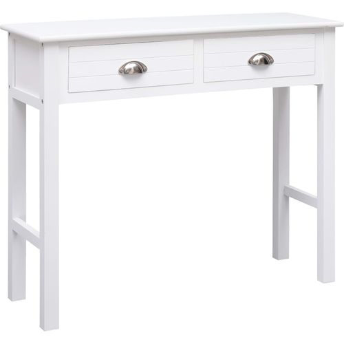 Konzolni stol bijeli 90 x 30 x 77 cm drveni slika 20