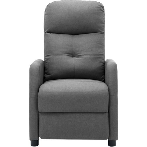 Električna masažna fotelja od tkanine svjetlosiva slika 2
