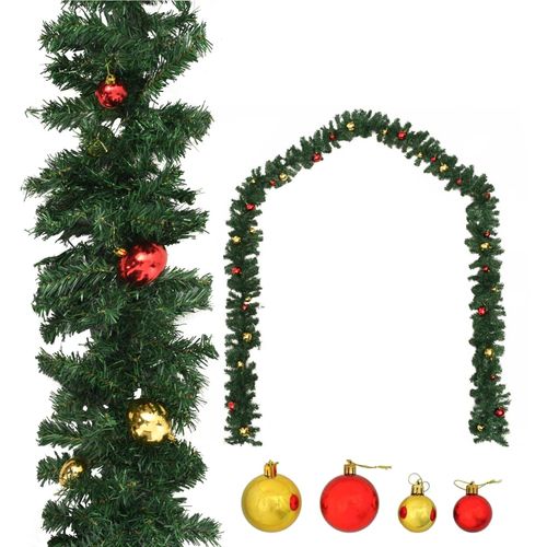 Božićna girlanda ukrašena kuglicama 10 m slika 9