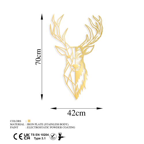 Wallity Metalna zidna dekoracija, Red Deer 3 slika 6