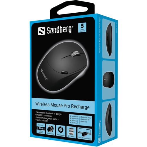 Miš Wireless Sandberg Pro Recharge 631-02 slika 2