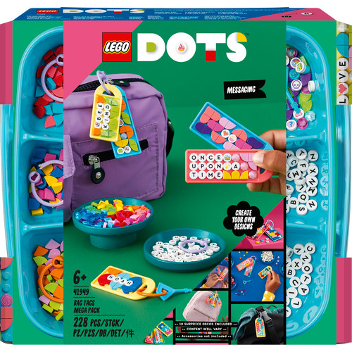 LEGO® DOTS 41949 Veliki komplet privjesaka za torbu – sla slika 6