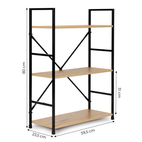 ModernHome Polica za knjige LOFT 3 CWJ602480LG WILD OAK slika 7