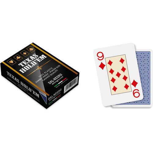 Dal Negro karte za poker 100% plastika jumbo index, plave slika 2