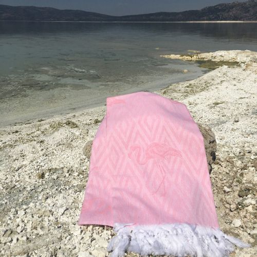 L'essential Maison Flamingo - Roze Fouta (Peškir za plažu) slika 1